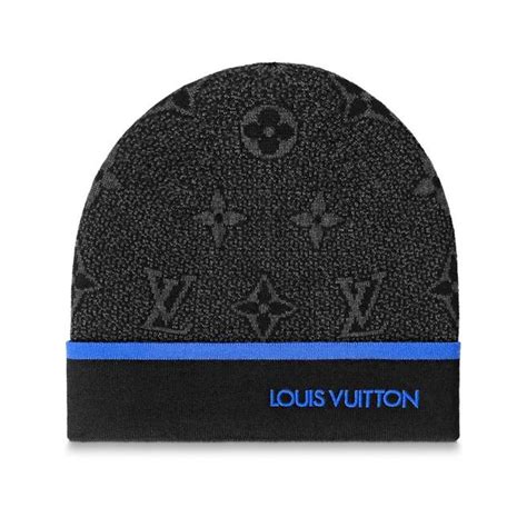 blue lv monogram beanie.